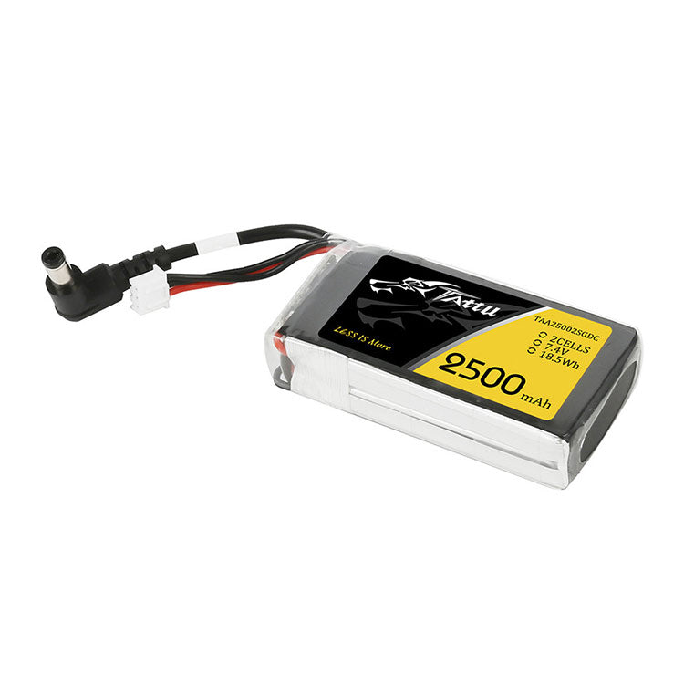 Tattu 2500mAh 2S1P Fatshark Goggles Lipo Battery Pack With DC5.5mm Plug Tattu 2500mAh 2S1P Fatshark Goggles Lipo Battery Pack With DC5.5mm Plug
